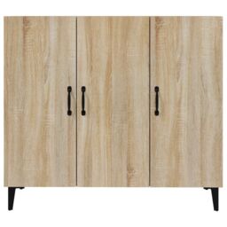 Berkfield Home Sideboard Sonoma Oak 90x34x80 cm Engineered Wood in Brown - Size: 90 x 34 x 80 cm - thumbnail 5