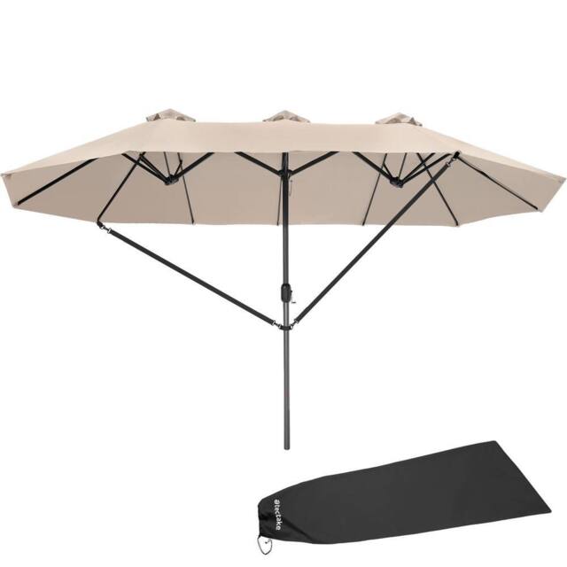 tectake Parasol Silia in Beige - Size: Large - image 1