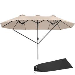 tectake Parasol Silia in Beige - Size: Large - thumbnail 1