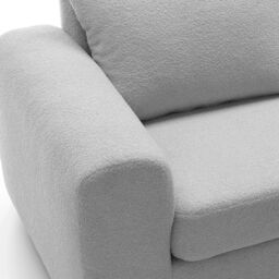 Abakus Direct Boston 3 Seater Sofa Basket Weave in Light Grey - thumbnail 6