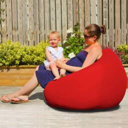 rucomfy Beanbags rucomfy Indoor Or Outdoor Adults Water Resistant - Beanbag Chair in Red - Size: Large - thumbnail 2