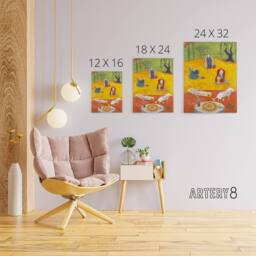 "Artery8 Florine Stettheimer Heat Canvas Wall Art Print - Size: W18"" x H24""" - thumbnail 4