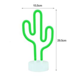 simpa LED Novelty Neon Cactus Light in Green - thumbnail 2