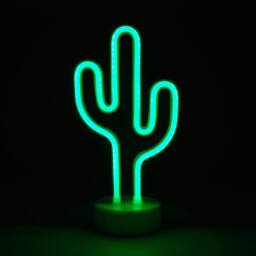 simpa LED Novelty Neon Cactus Light in Green - thumbnail 1
