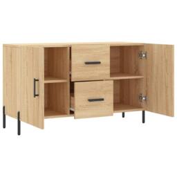Berkfield Home Sideboard Sonoma Oak 100x36x60 cm Engineered Wood in Brown - Size: 100 x 36 x 60 cm - thumbnail 5