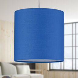 First Choice Lighting Royal Blue Textured Cotton 17cm Table Lamp Shade - thumbnail 6