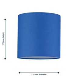 First Choice Lighting Royal Blue Textured Cotton 17cm Table Lamp Shade - thumbnail 5