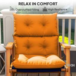 EONLION Chair Cushion Rocking Chair Cushion in Orange - Size: 120 cm x 90 cm - thumbnail 4