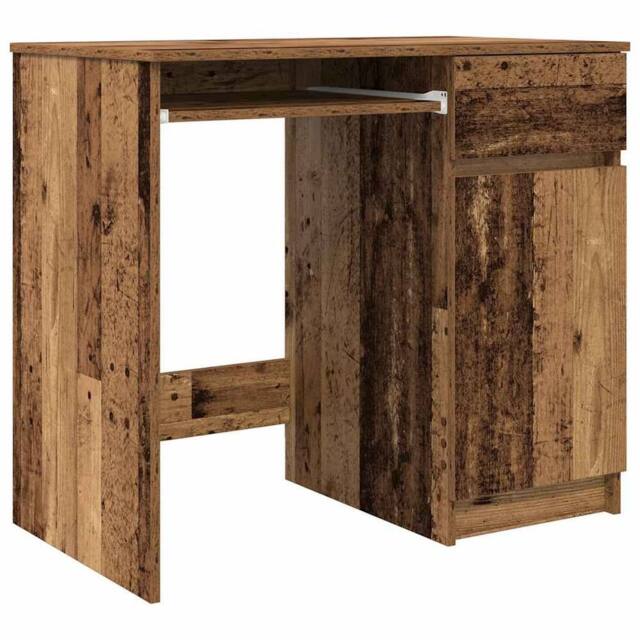 Berkfield Home Desk Old Wood 86x49x76 cm Engineered Wood in Brown - Size: 86 x 49 x 76 cm - image 1