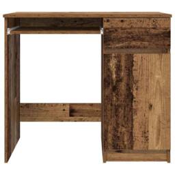 Berkfield Home Desk Old Wood 86x49x76 cm Engineered Wood in Brown - Size: 86 x 49 x 76 cm - thumbnail 6