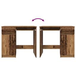 Berkfield Home Desk Old Wood 86x49x76 cm Engineered Wood in Brown - Size: 86 x 49 x 76 cm - thumbnail 9