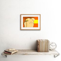 "Artery8 Wall Art Print Lollipop Female Body Adult Graphic Framed in Beige - Size: W7"" x H9""" - thumbnail 2