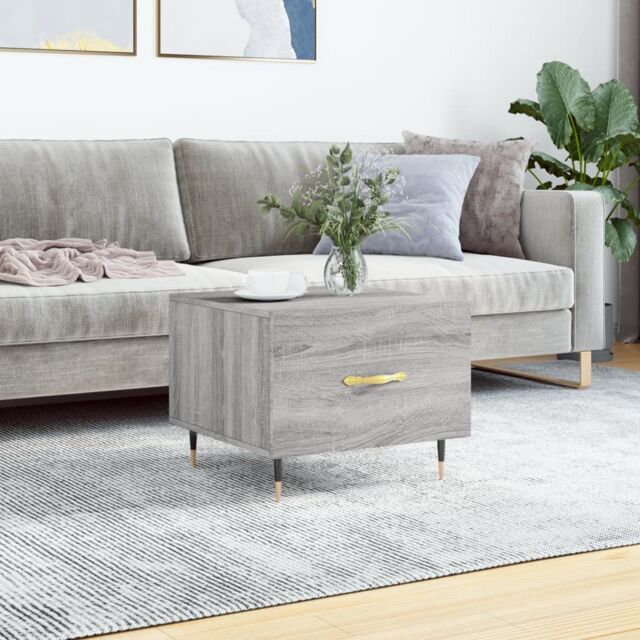 Berkfield Home Coffee Table Grey Sonoma 50x50x40 cm Engineered Wood - Size: 50 x 50 x 40 cm - image 1