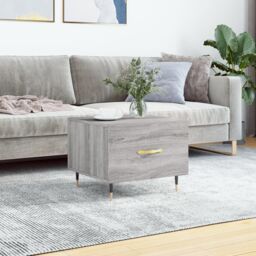 Berkfield Home Coffee Table Grey Sonoma 50x50x40 cm Engineered Wood - Size: 50 x 50 x 40 cm - thumbnail 1