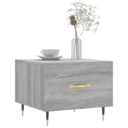Berkfield Home Coffee Table Grey Sonoma 50x50x40 cm Engineered Wood - Size: 50 x 50 x 40 cm - thumbnail 3