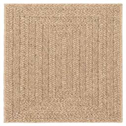 Berkfield Home Rug ZIZUR 200x200 cm Jute Look Indoor & Outdoor in Tan - Size: Medium - thumbnail 4