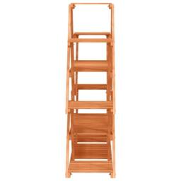 Berkfield Home Elegant Flower Stand 110x25x105 cm Solid Wood Fir in Brown - Size: 110 x 25 x 105 cm - thumbnail 5