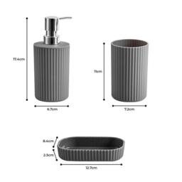 Kelvenix Matt Grey Rubber Coated Tumbler Soap Dish Holders - thumbnail 2
