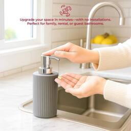 Kelvenix Matt Grey Rubber Coated Tumbler Soap Dish Holders - thumbnail 5
