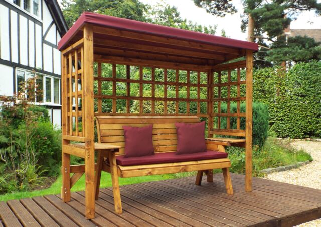 Charles Taylor Trading Wentworth Three Seater Arbour Burgundy in Brown - image 1