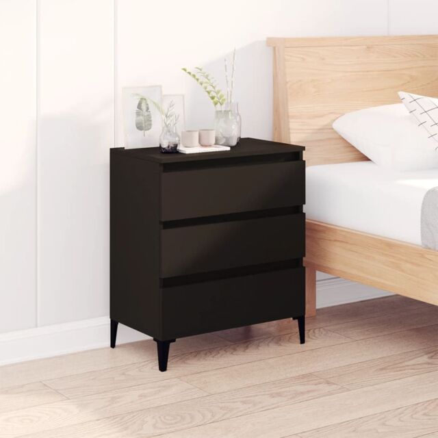 Berkfield Home Sideboard Black 60x35x70 cm Engineered Wood - Size: 60 x 35 x 70 cm - image 1