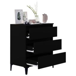 Berkfield Home Sideboard Black 60x35x70 cm Engineered Wood - Size: 60 x 35 x 70 cm - thumbnail 4