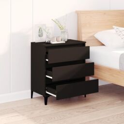 Berkfield Home Sideboard Black 60x35x70 cm Engineered Wood - Size: 60 x 35 x 70 cm - thumbnail 3