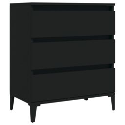 Berkfield Home Sideboard Black 60x35x70 cm Engineered Wood - Size: 60 x 35 x 70 cm - thumbnail 2