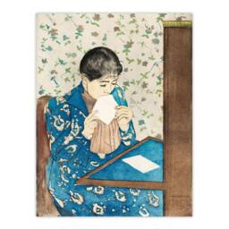 Artery8 Cassatt Framed Wall Art The Letter Woman Sealing Envelope Portrait - Size: A4 - thumbnail 3