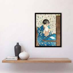 Artery8 Cassatt Framed Wall Art The Letter Woman Sealing Envelope Portrait - Size: A4 - thumbnail 2