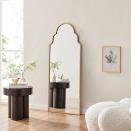 FurnitureboxUK Hima Metal Framed Moroccan Arch Glam Wall Mirror in Gold - thumbnail 2