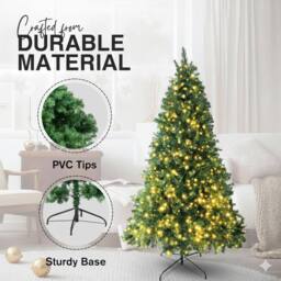 Pelle & Sol 7ft Pre-Lit Artificial Christmas Tree with 600 Vibrant LEDs in Green - thumbnail 6