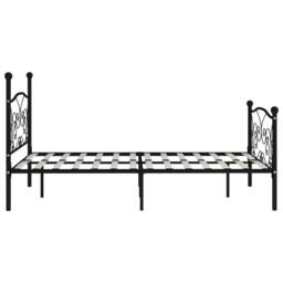 Berkfield Home Elegant Bed Frame with Slatted Base Black Metal 120x200 cm - Size: Small Double - thumbnail 4