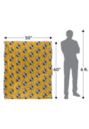 Harry Potter Hufflepuff Crest 2 Officially Licensed Silky Touch Super Soft Throw Blanket 152x127 cm in White - thumbnail 5