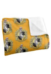 Harry Potter Hufflepuff Crest 2 Officially Licensed Silky Touch Super Soft Throw Blanket 152x127 cm in White - thumbnail 3
