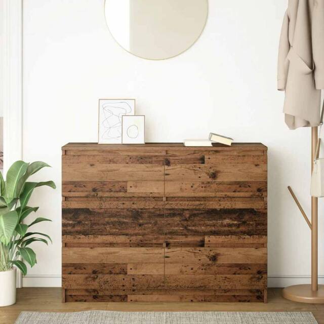Berkfield Home Sideboard Old Wood 100x35x76 cm Engineered Wood in Brown - Size: 100 x 35 x 76 cm - image 1