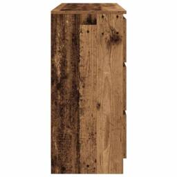 Berkfield Home Sideboard Old Wood 100x35x76 cm Engineered Wood in Brown - Size: 100 x 35 x 76 cm - thumbnail 7
