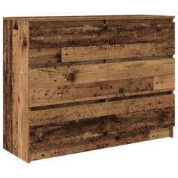 Berkfield Home Sideboard Old Wood 100x35x76 cm Engineered Wood in Brown - Size: 100 x 35 x 76 cm - thumbnail 3