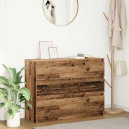 Berkfield Home Sideboard Old Wood 100x35x76 cm Engineered Wood in Brown - Size: 100 x 35 x 76 cm - thumbnail 2
