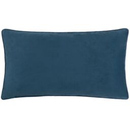 Paoletti Odisha White Tiger Embroidered Velvet Cushion in Blue - Size: 30 cm x 50 cm - thumbnail 2