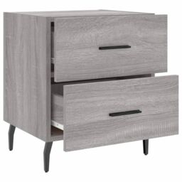 Berkfield Home Bedside Cabinet Grey Sonoma 40x35x47.5 cm Engineered Wood - thumbnail 5