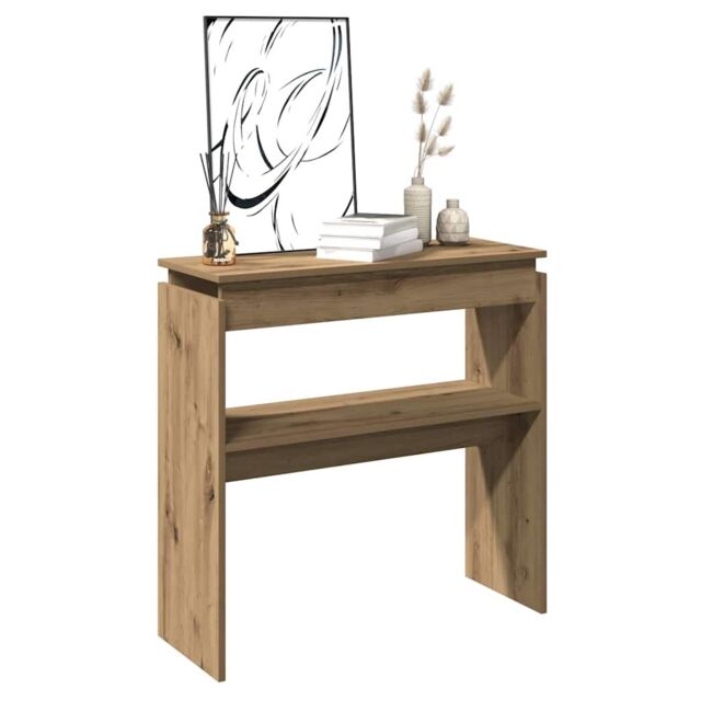 Berkfield Home Console Table Artisan Oak 102x30x80 cm Engineered Wood in Brown - Size: 102 x 30 x 80 cm - image 1
