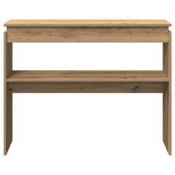 Berkfield Home Console Table Artisan Oak 102x30x80 cm Engineered Wood in Brown - Size: 102 x 30 x 80 cm - thumbnail 4