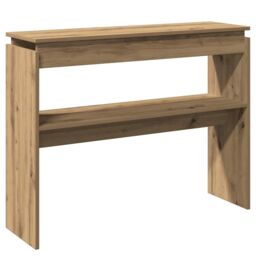Berkfield Home Console Table Artisan Oak 102x30x80 cm Engineered Wood in Brown - Size: 102 x 30 x 80 cm - thumbnail 2