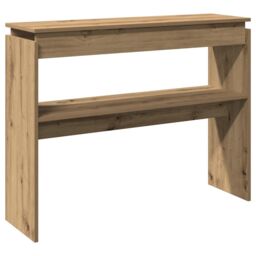 Berkfield Home Console Table Artisan Oak 102x30x80 cm Engineered Wood in Brown - Size: 102 x 30 x 80 cm - thumbnail 6