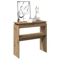 Berkfield Home Console Table Artisan Oak 102x30x80 cm Engineered Wood in Brown - Size: 102 x 30 x 80 cm - thumbnail 1
