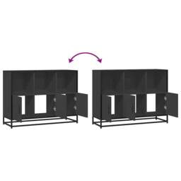 Berkfield Home Sideboard Black 100x35x76 cm Engineered Wood - Size: 100 x 35 x 76 cm - thumbnail 8