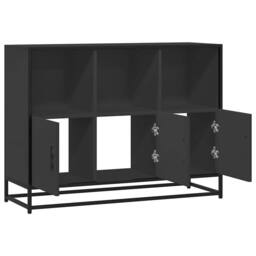 Berkfield Home Sideboard Black 100x35x76 cm Engineered Wood - Size: 100 x 35 x 76 cm - thumbnail 7