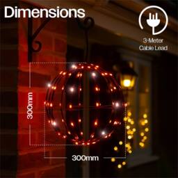 Xmas Haus RGB Mini Seed LED Multifunction Black Foldable Ball Light - thumbnail 2