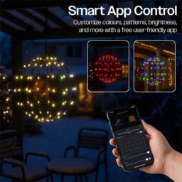 Xmas Haus RGB Mini Seed LED Multifunction Black Foldable Ball Light - thumbnail 3